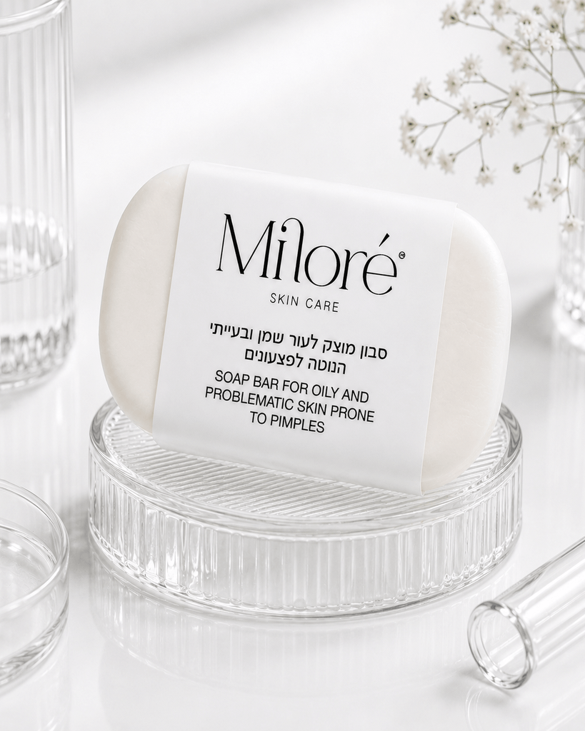 סבון פנים מוצק Miloré — שימוש יומיומי